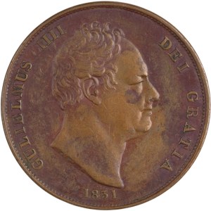 Great Britain 1831 .W.W Penny Rare Variety