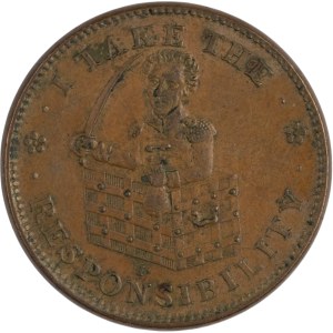 United States c.1833 Andrew Jackson Hard Times Token