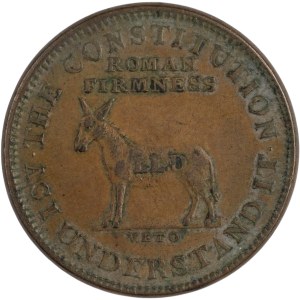 United States c.1833 Andrew Jackson Hard Times Token