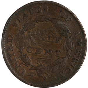 United States 1826 Half Cent PHILA Countermark