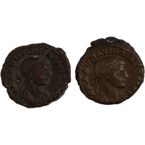 Égypte romaine antique, 270-275 apr. J.-C. Tétradrachme d'Aurélien Potin (2 pièces)