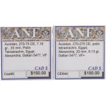 Égypte romaine antique, 270-275 apr. J.-C. Tétradrachme d'Aurélien Potin (2 pièces)