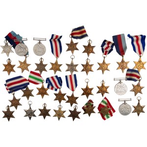 Canada / Great Britain Lot of WWII Stars and Medals (32 pieces)
