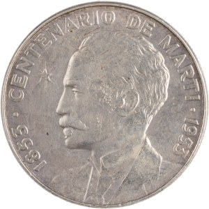 Cuba 1953 Silver 1 Peso