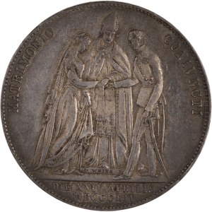 Austria 1854 A Silver 2 Gulden Wedding