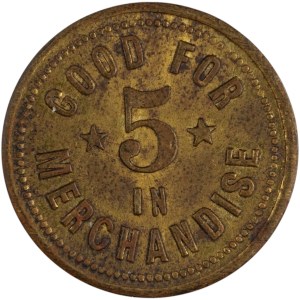 Canada Fort Erie Ontario H. Paulus Baker 5 Cents Merchant Token LeRoux 1039