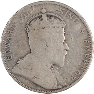 Strieborná 50-centová minca zo Strait Settlements z roku 1902