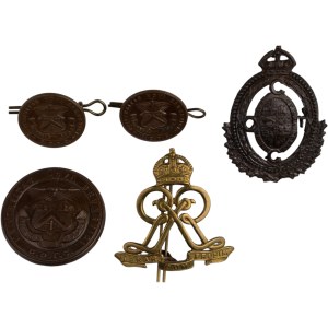 WWII Canada Cap and Collar Badge Lot (5 pieces)