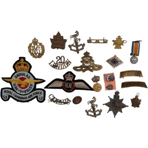 Canada / Great Britain Lot of Badges, Pins, Buttons, and Patches (20 pieces)