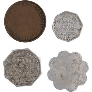 Canada & US Hamilton, Kingsville, Welland, Lindsborg Kansas Merchant Token Lot (4 pieces)
