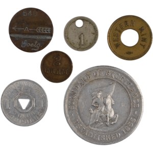 World Lot of Tokens / Medallions (6 pieces)
