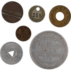 World Lot of Tokens / Medallions (6 pieces)
