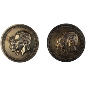 Canada 1979-1984 Silver Medal Pair Governor General Edward Schreyer (2 pieces)