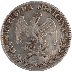Meksyk 1832 r. Srebrna moneta 1 real z oznaczeniami RM/RL