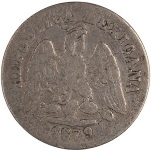 Mexico 1879 Ho A Silver 10 Centavos Better Date