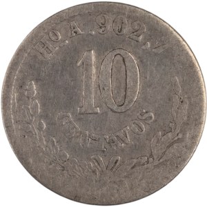 Mexico 1879 Ho A Silver 10 Centavos Better Date