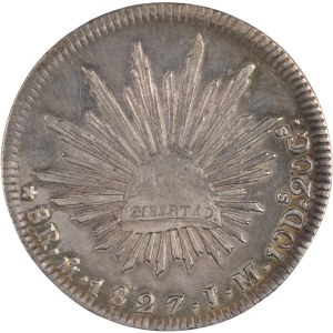Mexiko 1827 Mo JM Silber 8 Reales