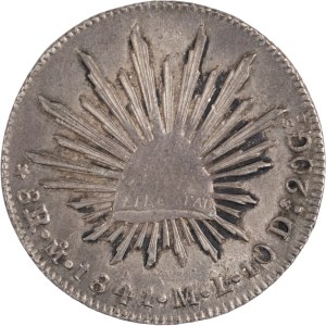 Mexiko 1841, Mo ML, Silber, 8 Reales, Überdatierung