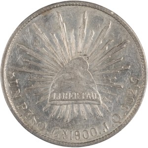 Mexique 1900, Cn JQ, 1 peso en argent