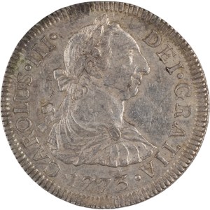 Mexico 1773 Mo FM Silver 2 Reales Inverted