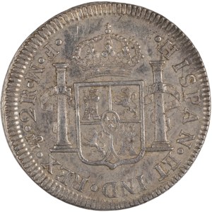 Mexico 1773 Mo FM Silver 2 Reales Inverted