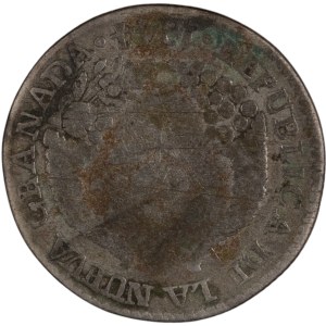 Colombia 1844 Silver 1 Real