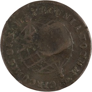 Brazil 1809 Counterstamp on 10 Reis 1790