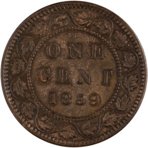 Kanada 1859, široký 9 nad 8, velký cent