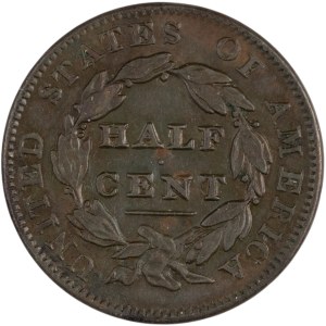 Stany Zjednoczone, pół centa z 1835 r., z motywem „Classic Head”