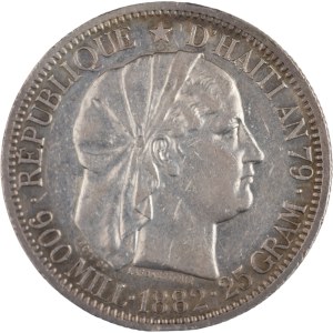 Haiti 1882 Silver 1 Gourde