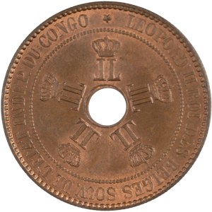 Belgian Congo 1888 Belgian Congo 10 Centimes