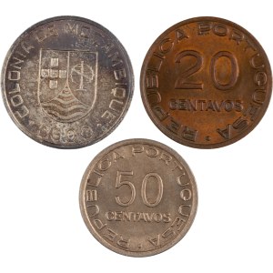 Mozambique 1936 Coin Lot (3 Pieces)