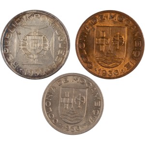 Mozambique 1936 Coin Lot (3 Pieces)