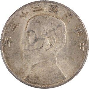 China 1934 Year 23 Silver Dollar Junk