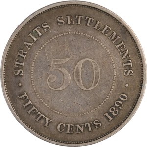 Stretová osada, 1890, stříbrná mince 50 centů
