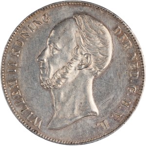 Netherlands 1847 Silver 2 1/2 Gulden