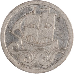 Poland 1927 Danzig Silver 1/2 Gulden - Koga