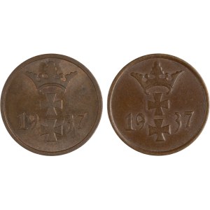 Poland 1937 Danzig Pfennig (2 Pieces)