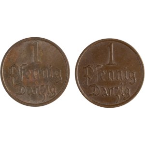 Poland 1937 Danzig Pfennig (2 Pieces)