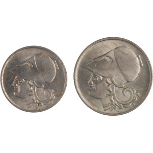 Greece 1926 Drachme & 2 Drachmai (2 Pieces)