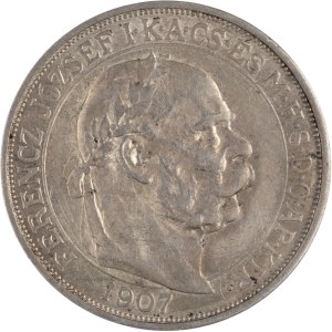 Hungary 1907 Silver 5 Korona Coronation