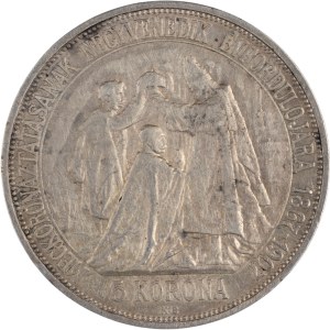 Hungary 1907 Silver 5 Korona Coronation