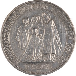 Hungary 1907 Silver 5 Korona Coronation