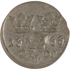 Sweden 1666 Silver 2 Ore