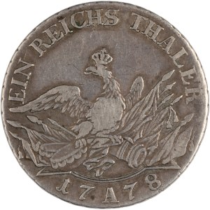 Německo, Prusko, 1778A, stříbrný 1 thaler