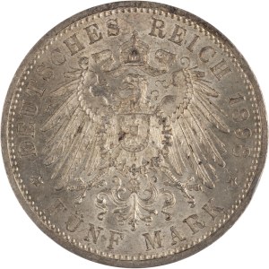 Germany 1898 Prussia Silver 5 Mark