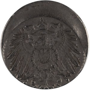 Germany 1921 5 Pfennig Off Centre Strike Error
