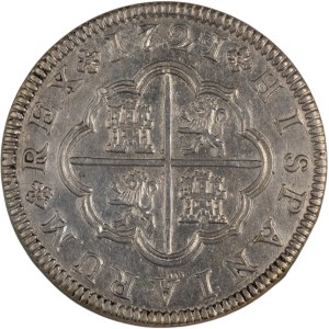 Spain 1721 F Silver 2 Reales