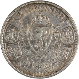 Norway 1908 Silver 2 Kroner