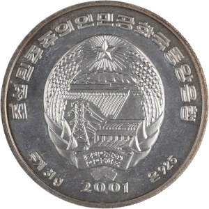 North Korea 2001 Silver 10 Won General Ri Sun Sin